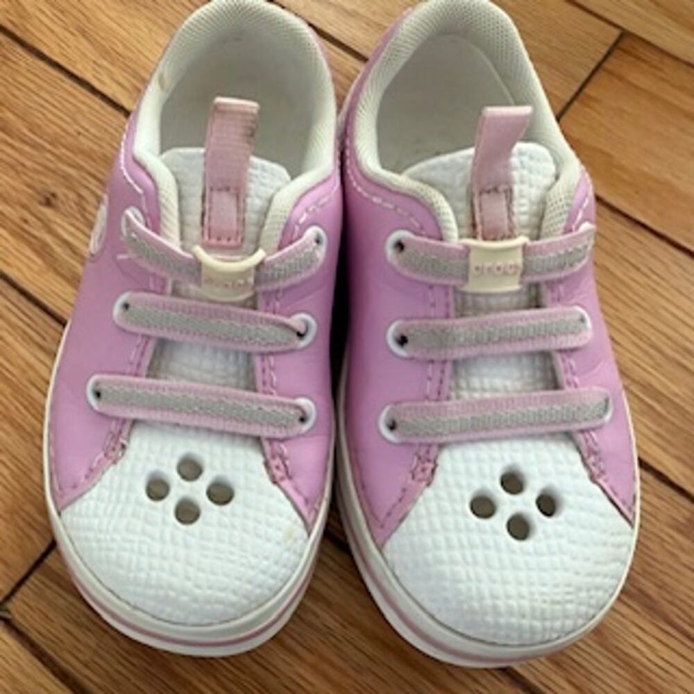 Crocs Pink Sneakers Crocbands Slip-On Shoes Girls Size C10